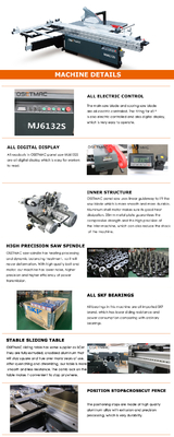 20mm Scorning Saw Bore Diameter Precision Wood Cutting Sliding Table Saw Machine